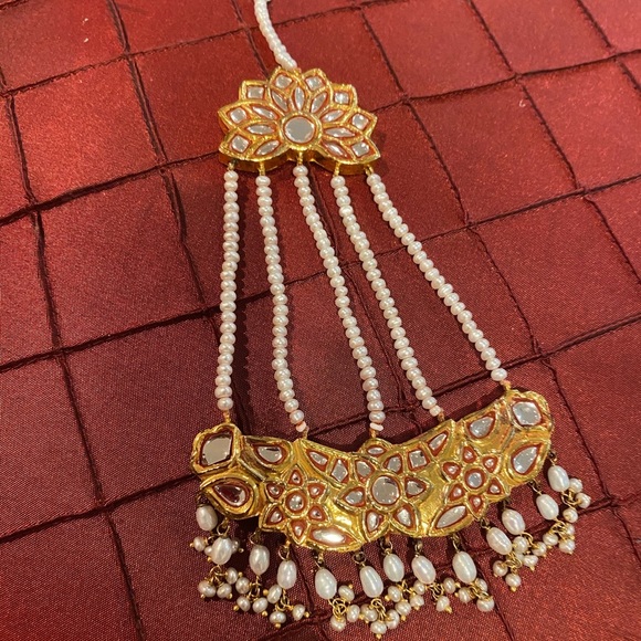 Indian Jhoomar kundan work gold plated 925 silver